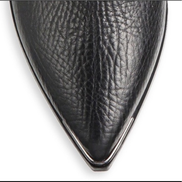 Acne Studios Jensen Pebble Leather Ankle Boots with Metal Tip - Picture 2 of 9